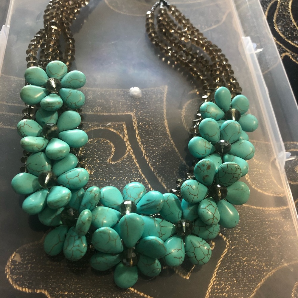 Aqua blue necklace
